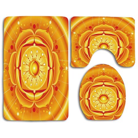 GOHAO Space Night Sky Stars Romantic Space Dotted Constellation 3 Piece Bathroom Rugs Set Bath Rug Contour Mat and Toilet Lid Cover