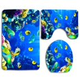 thumbnail image 1 of GOHAO Tropical Fish Forest 3 Piece Bathroom Rugs Set Bath Rug Contour Mat and Toilet Lid Cover, 1 of 2