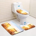 thumbnail image 1 of GOHAO Vacation for Couple Beach Holidays 3 Piece Bathroom Rugs Set Bath Rug Contour Mat and Toilet Lid Cover, 1 of 2