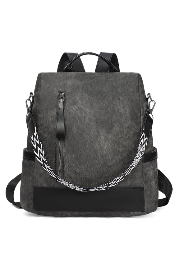 Backpack Purse for Women Medium Anti-Theft PU Leather Backpacks Purses Design Shoulder Bags with Removable Strap