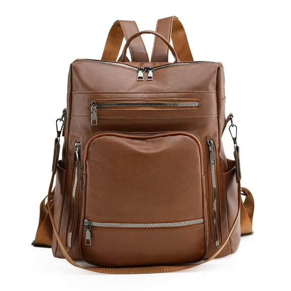 GOIACII Backpack for Women Leather Fashion Designer Backpack Convertible Shoulder Satchel Bag for Travel College Work Bag