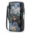 thumbnail image 1 of GOIACII Floral Women's Wallet Large Capacity Double Zip Ladies Card Phone Holder RFID Blocking Wristlet Leather with Gift Box, 1 of 10