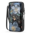 thumbnail image 1 of GOIACII Floral Women's Wallet Large Capacity Double Zip Ladies Card Phone Holder RFID Blocking Wristlet Leather with Gift Box, 1 of 10