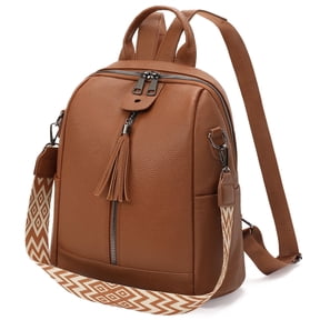 GOIACII Genuine Leather Backpack Purse for Women Multi-functional Elegant Soft Leather Shoulder Bag Shopping Trip Bag Medium