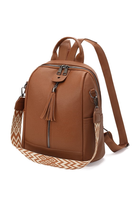 Genuine Leather Backpack Purse for Women Multi-functional Elegant Soft Leather Shoulder Bag Shopping Trip Bag Medium