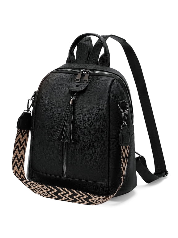 Genuine Leather Backpack Purse for Women Multi-functional Elegant Soft Leather Shoulder Bag Shopping Trip Bag Medium