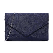 GOIACII Lace Clutch Purse,Women's Envelope Evening Bag, Crossbody Shoulder Bag for Wedding Formal Party