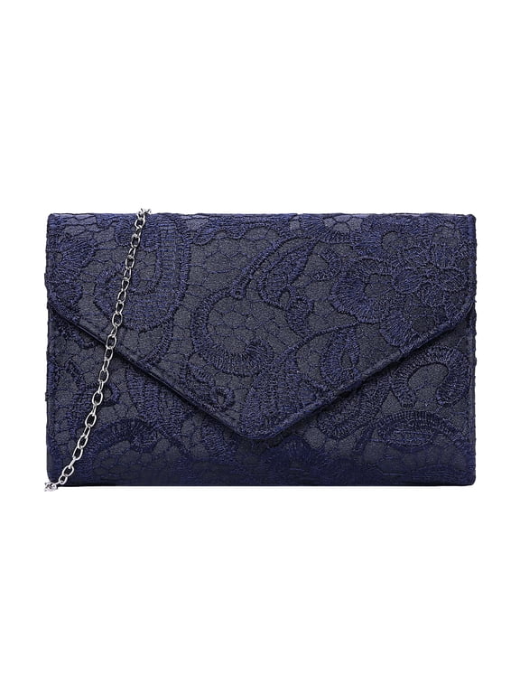 Lace Clutch Purse,Women's Envelope Evening Bag, Crossbody Shoulder Bag for Wedding Formal Party
