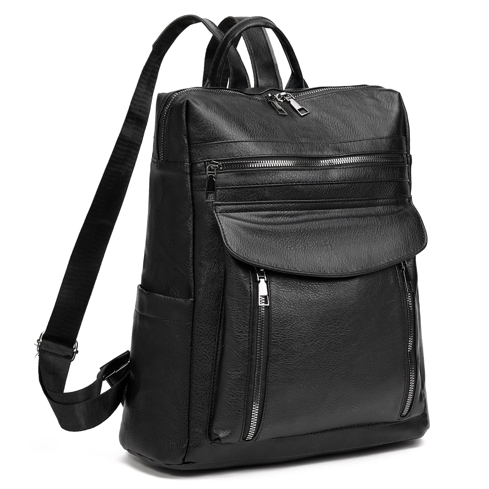 GOIACII Laptop Backpack for Women 13.3 inch,Travel Leather Backpack Purse,Professional Water-Resistant College Business Work Casual Daypack