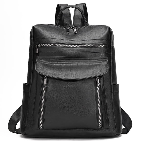 GOIACII Laptop Backpack for Women 13.3 inch,Travel Leather Backpack Purse,Professional Water-Resistant College Business Work Casual Daypack