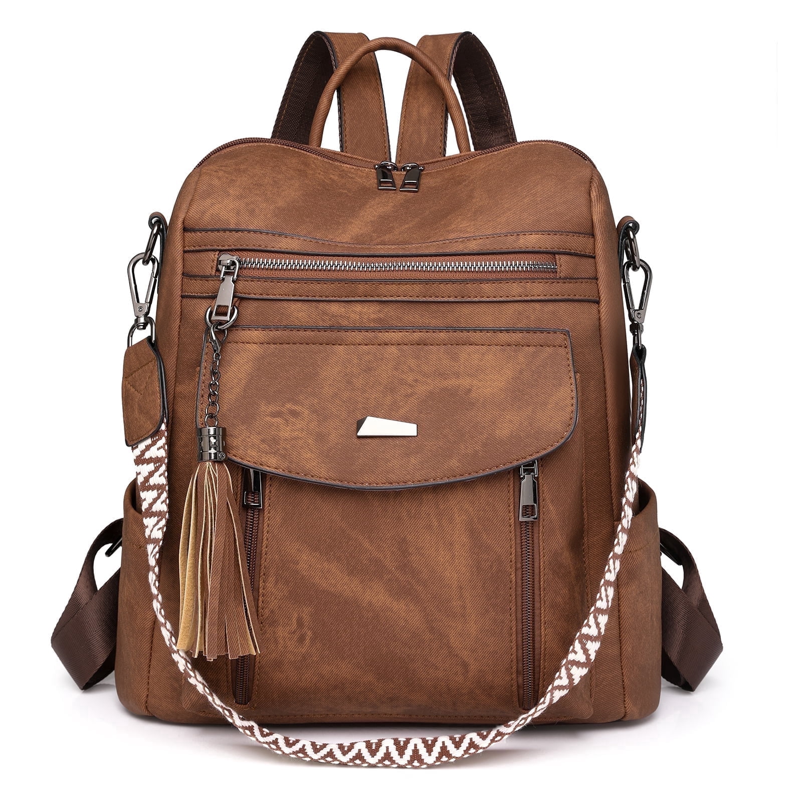GOIACII Backpack Purse for Women Travel Backpack PU Leather Ladies Handbag Designer Ladies Fashion Travel Shoulder Bags with Tassel GOIACII Backpack Purse for Women Travel Backpack PU Leather Ladies Handbag Designer Ladies Fashion Travel Shoulder Bags with Tassel