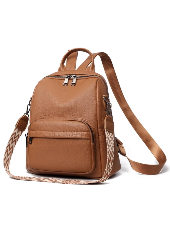 Leather Backpack for Women Cute Small Backpack, Light Weight Fashion for Work Travel Daily Backpack