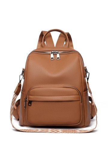 Medium Backpack Purse for Women Beige Brown MICHAEL KORS JAYCEE MEDIUM ZIP POCKET BACKPACK MK GRAPHIC  main image 4