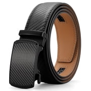 GOIACII Mens Belt Leather Ratchet Belt For Men Dress and Casual with Adjustable Buckle, Trim to Fit,Gift Box