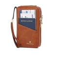 thumbnail image 1 of GOIACII Passport Wallet Travel Crossbody Bags for Women Wristlet Phone Purse Double Zip Vegan Leather, 1 of 10