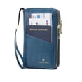 thumbnail image 1 of GOIACII Passport Wallet Travel Crossbody Bags for Women Wristlet Phone Purse Double Zip Vegan Leather, 1 of 10