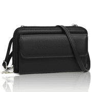 GOIACII Phone Purse With Transparent Window Crossbody Bags for Women Travel Wallet RFID Blocking