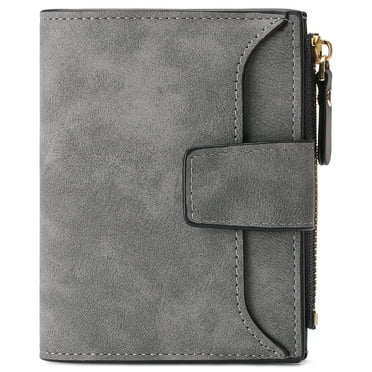 GOIACII Small Women Wallet PU Leather Card Holder with Coins Zipper Pocket