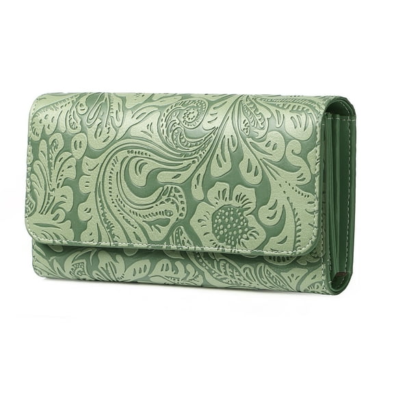 GOIACII Western Wallets for Women Trifold Wallets Large Capacity Women Clutch Wallet with Coin Purse