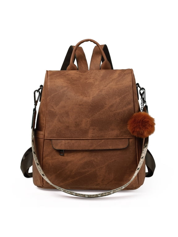 Women Backpack PU Leather Anti-theft Casual Shoulder Bag Fashion Ladies Satchel Bags
