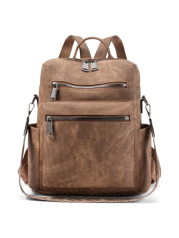 Women Backpacks PU Leather Backpacks Purse Convertible Ladies Crossdody Bag Work Travel Handbags