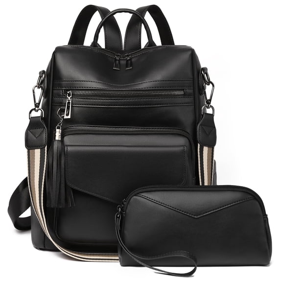 GOIACII Women Fashion Leather Backpack Purse Designer Travel Backpack Convertible Shoulder Bag with Wristlet Small Bag