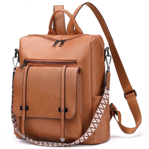 GOIACII Women's Leather Shoulder Bag Fashion Backpack Designer Large Shoulder Bag Travel Bag