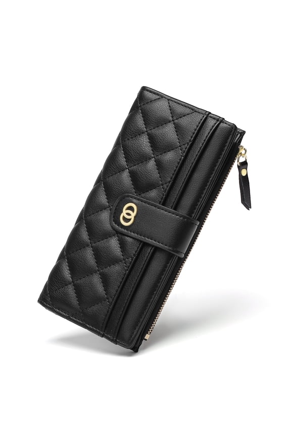 Women's Leather Wallet Women Large Clutch RFID Protection Blocking Handbag Large Capacity Long Purse with 17 Card Slots and Mobile Phone Pocket