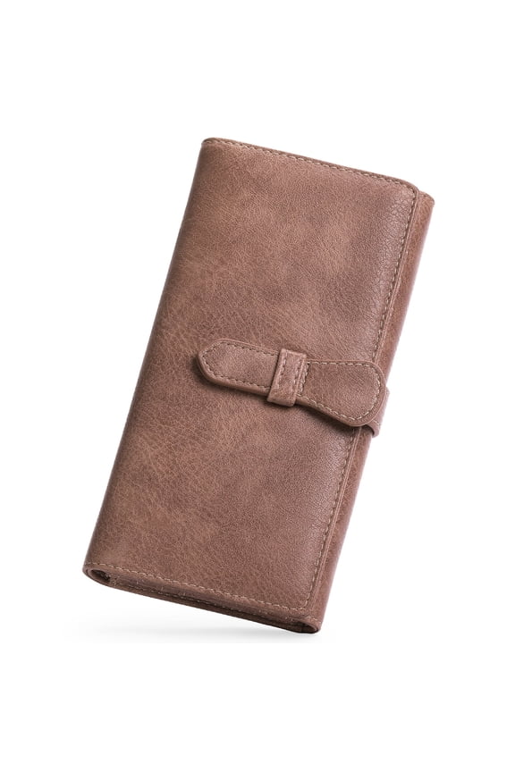 Women's Wallet Clutch RFID blocking Card Money Organizer Ladies Purse Trifold