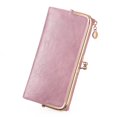 thumbnail image 1 of GOIACII Womens Wallet Ladies Vintage Billfold Compact Card Holder Long Zip Clutch Purse with Kiss Lock Black, 1 of 7
