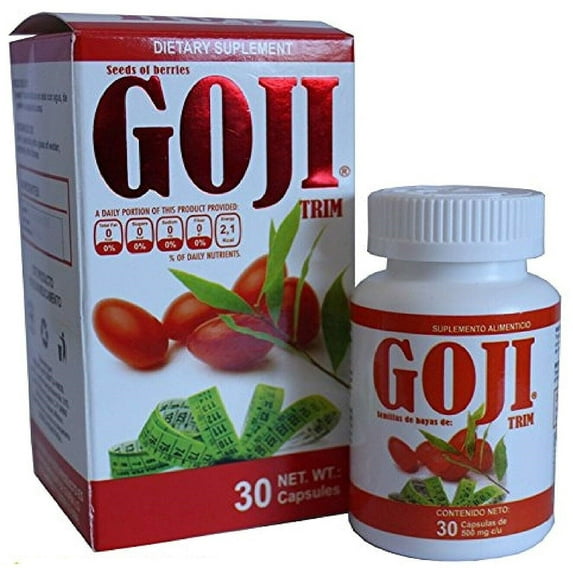 GOJI TRIM 30 Capsules 500 mg ea 100% ORIGINAL SEMILLAS DE BAYA GOJI