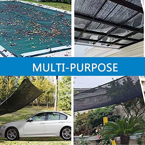 GOJLEX 20x40ft Leaf Net Pool Cover with Rope, Rectangle Swimming Pool ...