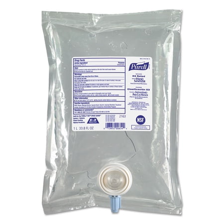 GOJO 1000 ml Refill Clear Purell NXT Space Saver Fragrance-Free Advanced E3-Rated Instant Hand Sanitizer