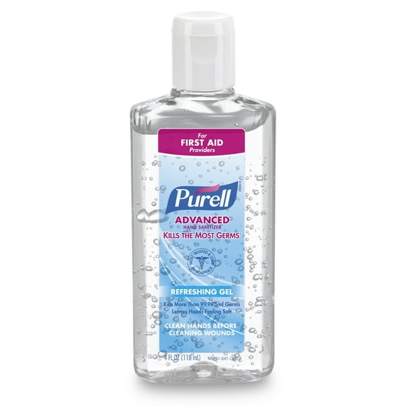 Purell Advanced Ethyl Alcohol Fruity Smell Hand Sanitizer 4.25 oz. Bottle 24 Ct