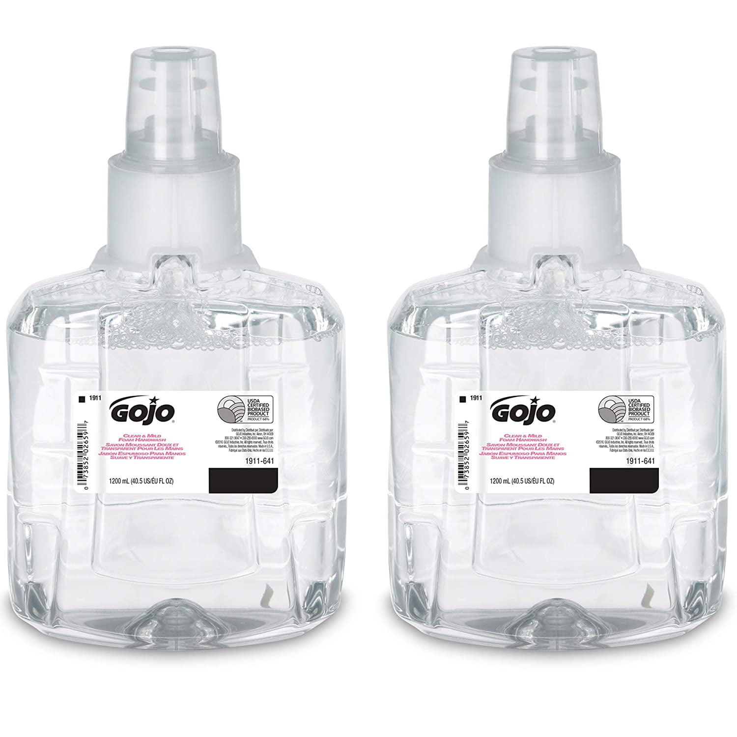 GOJO Clear & Mild Foam Handwash, EcoLogo Certified, 1200 mL Foam Hand