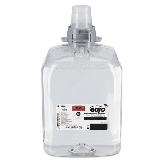 GOJO E2 Foam Handwash with PCMX f/FMX-20 Dispensers 2000 mL Refill 2/Carton 526902