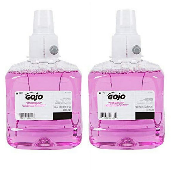 GOJO GOJ191202CT Antibacterial Foam Handwash, Refill, Plum, 1200mL Refill, 2/Carton
