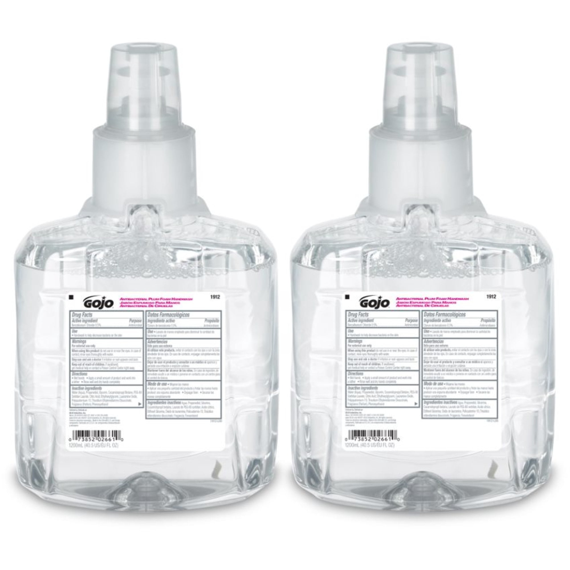 GOJO Antibacterial Foam Handwash Refill Plum 1200mL Refill 2/Carton 191202CT