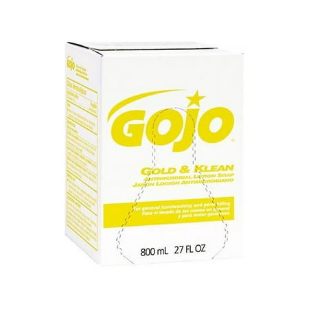 GOJO Industries 9127-12 800 ml Gold and Klean Floral Balsam Lotion Soap Bag-in-Box Dispenser Refill