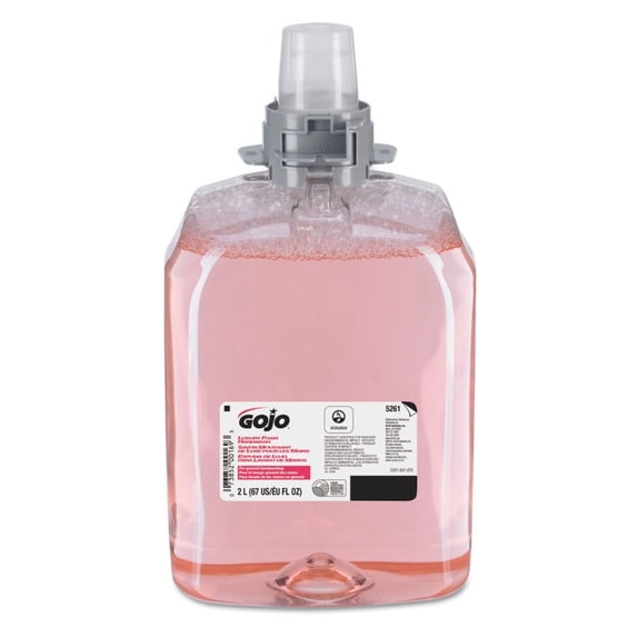 GOJO Luxury Foam Hand Wash Refill for FMX-20 Dispenser, Pink, Cranberry Scented, 2000 mL, 2/Carton