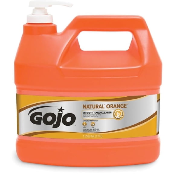 GOJO NATURAL ORANGE Smooth Hand Cleaner, Citrus Scent, 1 gal, 4/Carton