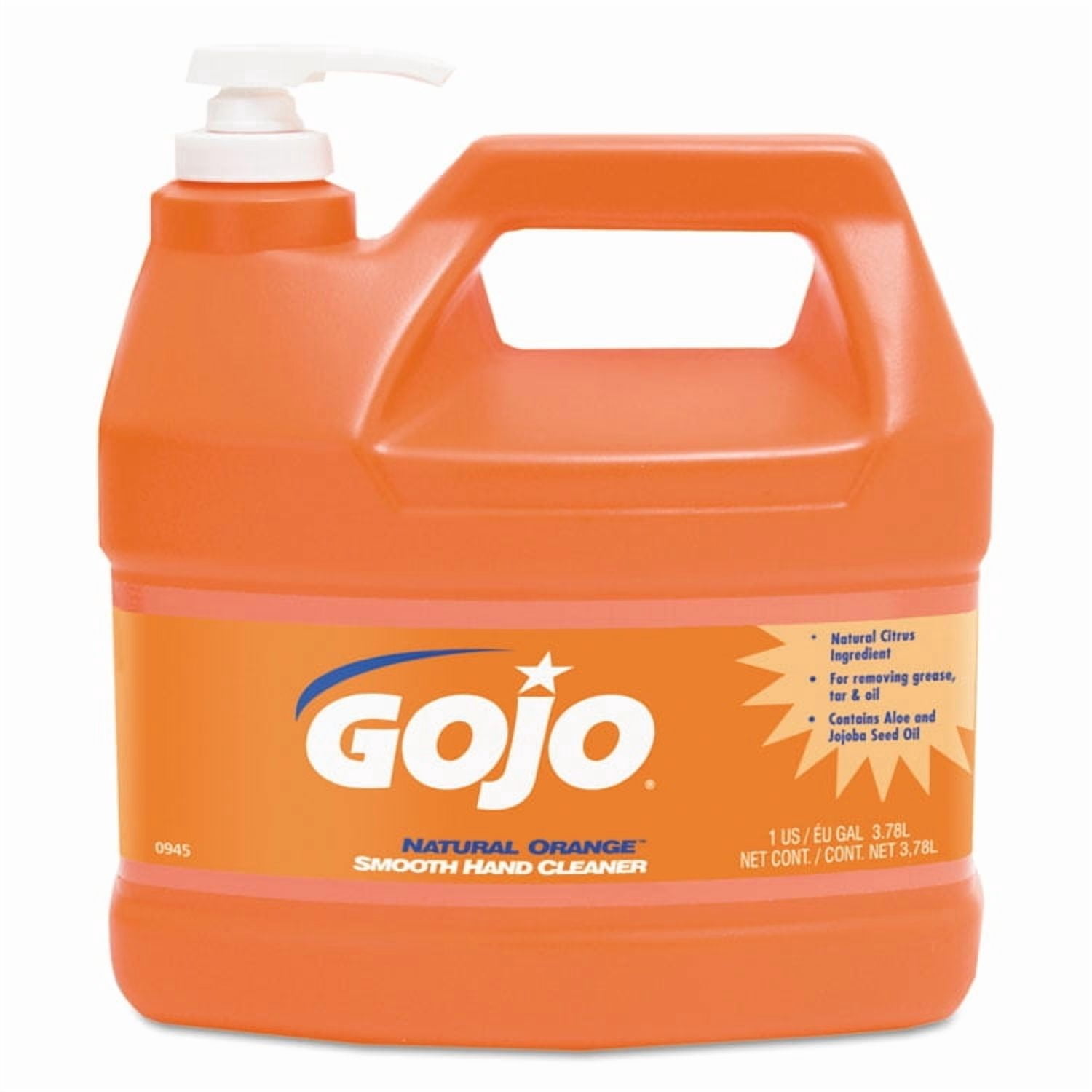 GOJO NATURAL ORANGE Smooth Hand Cleaner, Citrus Scent, 1 gal, 4/Carton