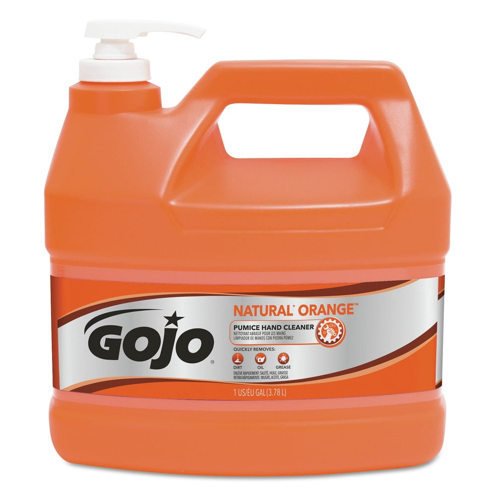 GOJO Natural Orange Pumice Hand Cleaner Orange Citrus 1gal Pump 4/Carton 095504CT