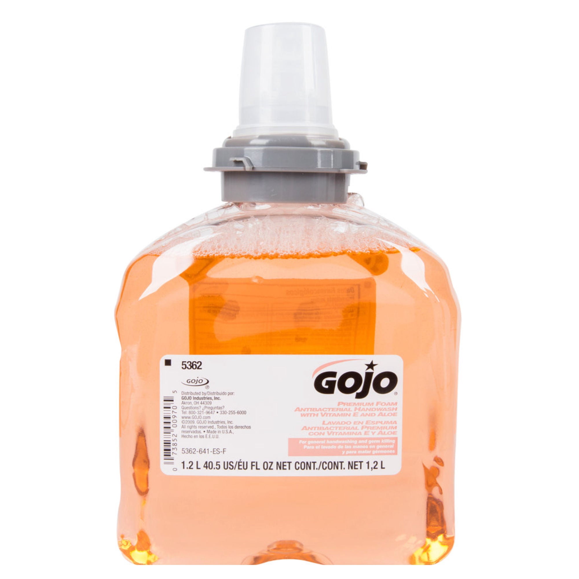 GOJO Premium Foaming Antibacterial Soap Dispenser Refill Bottle