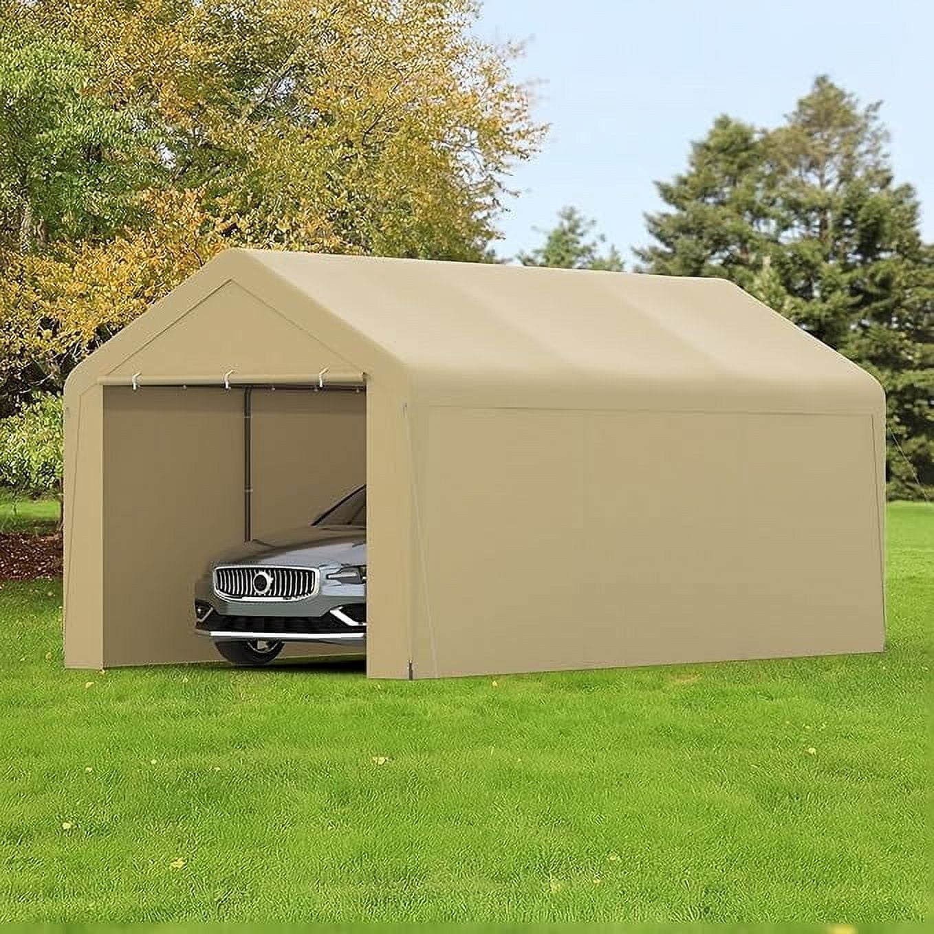 Gojooasis Carport 10x20 Heavy Duty Canopy with Removable Sidewalls