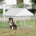 thumbnail image 1 of GOJOOASIS Large Outdoor Dog Kennel, Heavy Duty Playpen with Waterproof Roof & Safety Lock, 1 of 8