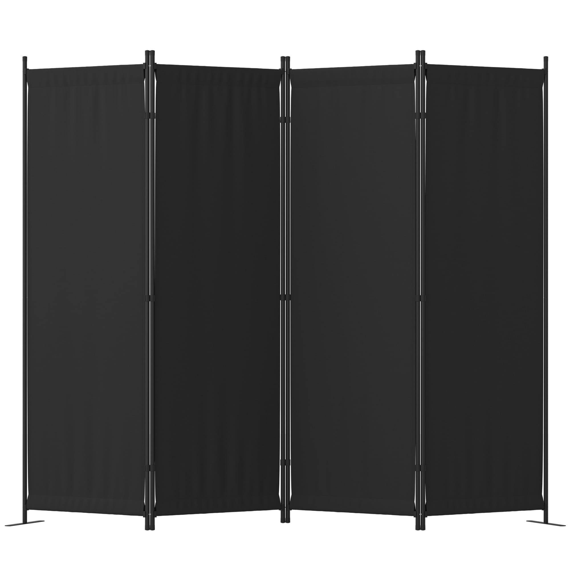 GOJOOASIS Room Divider, 4Panel Folding Privacy Screen, 88in Portable Separating with Metal Feet