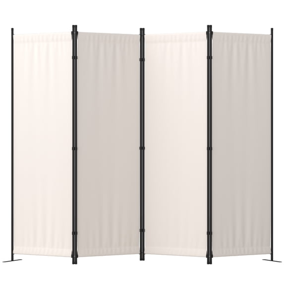GOJOOASIS Room Divider, 4-Panel Folding Privacy Screen, 88in Portable Separating with Metal Feet, Partition Room Dividers