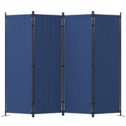GOJOOASIS Room Divider, 4-Panel Folding Privacy Screen, 88in Portable Separating with Metal Feet, Partition Room Dividers
