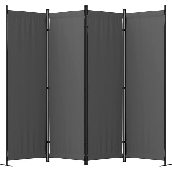 GOJOOASIS Room Dividers Folding Privacy Screens 4 Panel Partition (Grey)